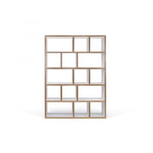TEMAHOME - Berlin 5 Levels Bookcase 150 Cm in Pure White / Plywood - 9500318115