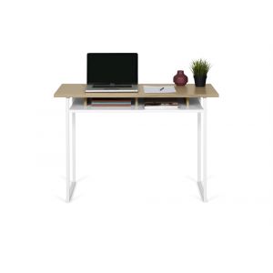 TEMAHOME - Bristol Desk in Light Oak, Pure White and White Steel - 9003054280