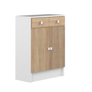 TEMAHOME - Combi Small Laundry Cabinet in White / Oak Color - E6038A2134A17