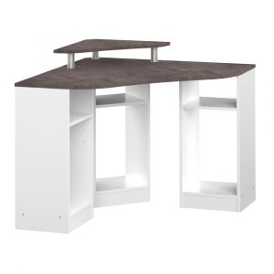 TEMAHOME - Corner Desk in White / Concrete Look - E1112A2198X00