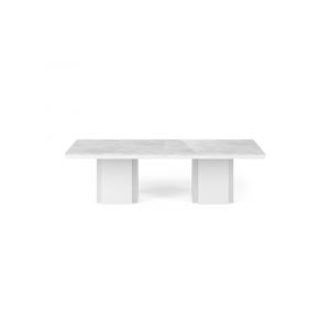 TEMAHOME - Dusk Conference Table with Marble Tops in White Marble / Pure White - 9500628054