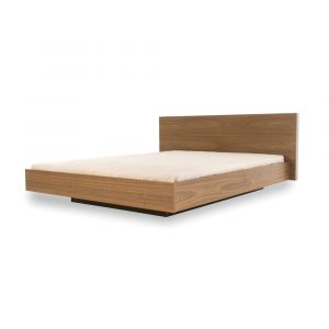 TEMAHOME - Float Bed - Queen Size with Mattress Support in Walnut - 9500758522