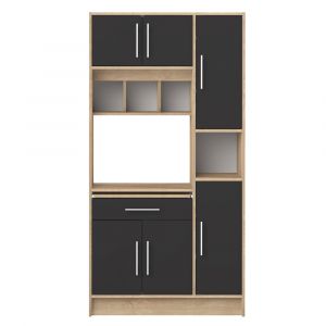 TEMAHOME - Louise Kitchen Pantry in Oak Color / Black - X8070X3476A80