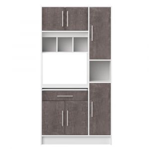 TEMAHOME - Louise Kitchen Pantry in White / Concrete Look - X8070X2198A80