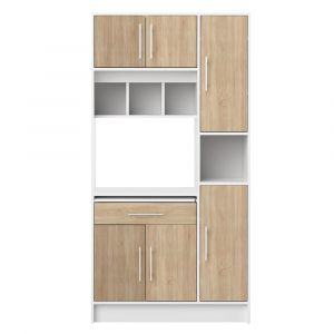 TEMAHOME - Louise Kitchen Pantry in White / Oak Color - X8070X2134A80