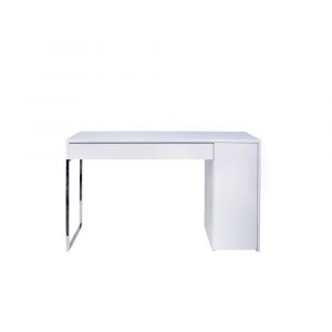 TEMAHOME - Prado Home Office Desk in Pure White / Chrome - 9500052514