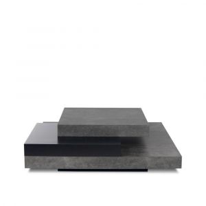 TEMAHOME - Slate 35X35 Coffee Table in Concrete Look / Pure Black - 9500627132