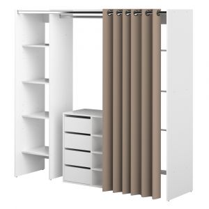 TEMAHOME - Tom Clothes Storage System - 2 Columns & Shoe Cabinet in White / Taupe - X4320X2191R00