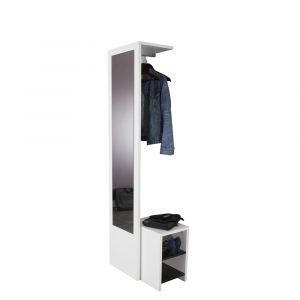 TEMAHOME - Vestibulo Entrance Wardrobe in White / Black - E4025A0200X00