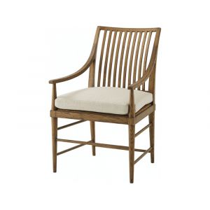 Theodore Alexander - Nova Dining Arm Chair III in Dawn Finish - (Set of 2) - TAS41025-1BUS