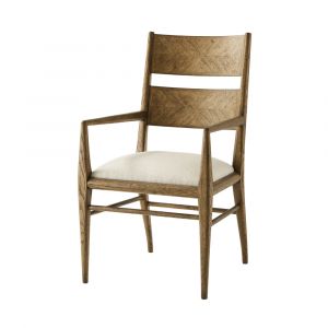 Theodore Alexander - Nova Dining Arm Chair in Dawn Finish - (Set of 2) - TAS41023-1BUS