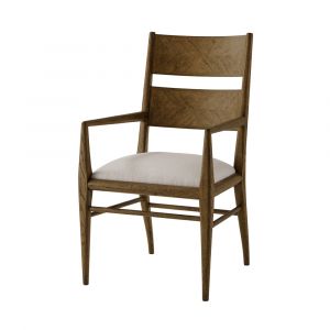 Theodore Alexander - Nova Dining Arm Chair in Dusk Finish - (Set of 2) - TAS41023-1BUT