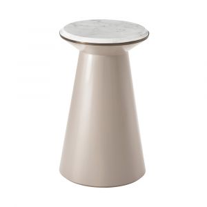 Theodore Alexander - Steve Leung Contour Side Table (Pure Pearl, Small) - SLD50001