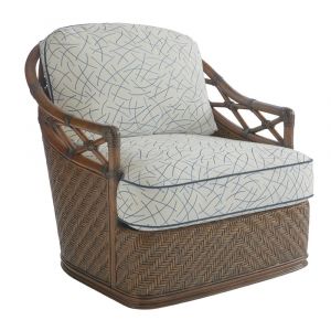 Tommy Bahama Home - Bali Hai Diamond Cove Swivel Chair in Blue and Ivory - 01-1685-11SW-41