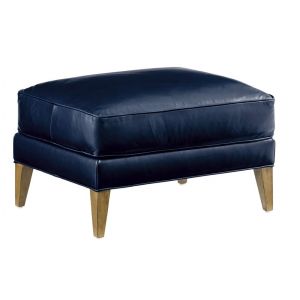 Tommy Bahama Home - Twin Palms Coconut Grove Leather Ottoman in Blue - 01-7287-44-LL-40