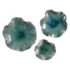 Uttermost - Abella Ceramic Flowers (Set of 3) - 04100