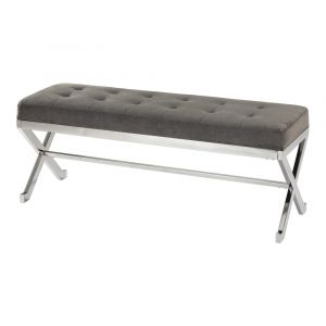 Uttermost - Bijou Gray Fabric Bench - 23430