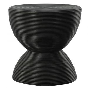 Uttermost - Bongo Black Rattan Side Table - 22899