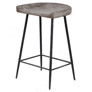 Uttermost - Cordova Carved Wood Counter Stool - 22885