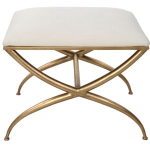 Uttermost - Crossing Small White Bench - 23677