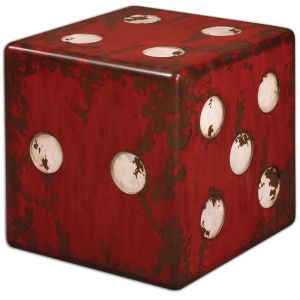 Uttermost - Dice Red Accent Table - 24168