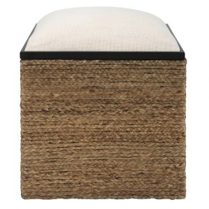 Uttermost - Island Square Straw Accent Stool - 23735