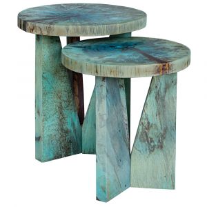 Uttermost - Nadette Blue Nesting Tables (Set of 2) - 25497