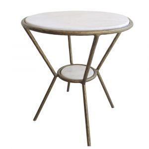 Uttermost - Refuge Round White Side Table - 22879