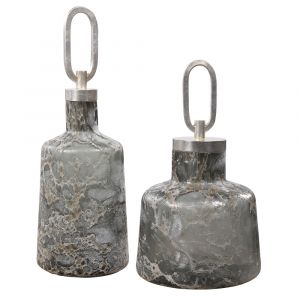 Uttermost - Storm Art Glass Bottles, Set of 2 - 17840