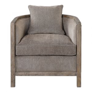 Uttermost - Viaggio Gray Chenille Accent Chair - 23359