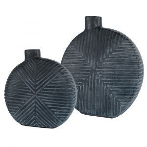 Uttermost - Viewpoint Aged Black Vases, Set/2 - 17114