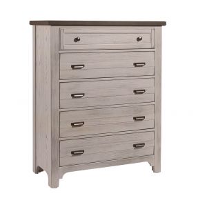 Vaughan Bassett - Bungalow Chest with 5 Drawers in Dover Grey/Folkstone - 741-115