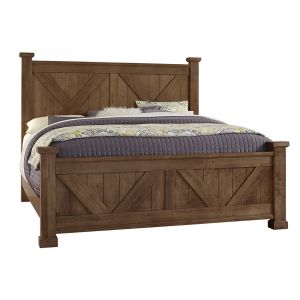 Vaughan Bassett - Cool Rustic King X Bed With X Footboard in Amber - 174-667-766-933-MS2