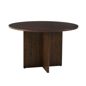 Vaughan Bassett - Crafted Cherry - Artisan and Post 48 Inch Round Table W/ Wood Base - 150-048-148