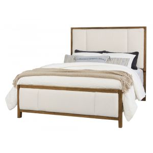 Vaughan Bassett - Crafted Cherry - Artisan and Post King Upholstered Bed in White Fab - 151-661-166-933-MS2