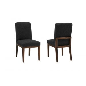 Vaughan Bassett - Crafted Cherry - Artisan and Post Uph Side Chair in Black Fabric (Set of 2) - 150-030E