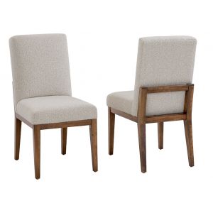 Vaughan Bassett - Crafted Cherry - Artisan and Post Uph Side Chair in Oatmeal Fabric (Set of 2) - 151-030B