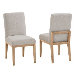 Vaughan Bassett - Crafted Cherry - Artisan and Post Uph Side Chair in Oatmeal Fabric (Set of 2) - 154-030B