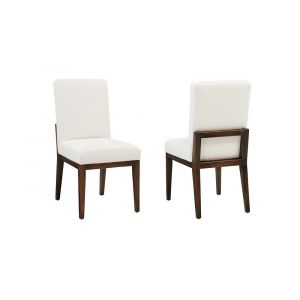 Vaughan Bassett - Crafted Cherry - Artisan and Post Uph Side Chair in White Fabric (Set of 2) - 150-030A