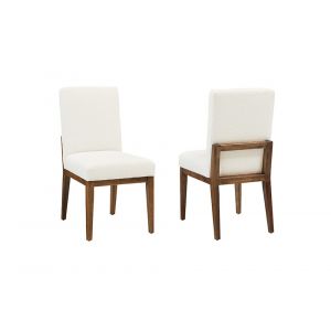 Vaughan Bassett - Crafted Cherry - Artisan and Post Uph Side Chair in White Fabric (Set of 2) - 151-030A