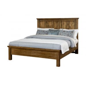 Vaughan Bassett - Maple Road King Mansion Bed With Low Profile Footboard in Antique Amish - 118-669-966-733-MS2