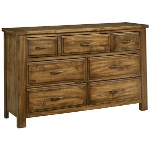 Vaughan Bassett - Maple Road Triple Dresser with 7 Drawers in Antique Amish - 118-003