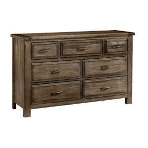 Vaughan Bassett - Maple Road Triple Dresser with 7 Drawers in Maple Syrup - 117-003
