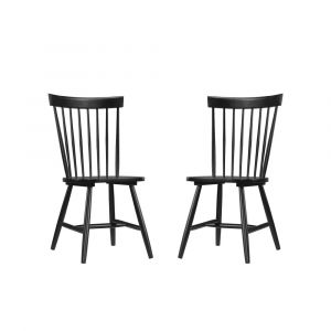 Wallace & Bay - Acevedo Dining Chair with A Curved Slat Back, - (Set of 2) - WBD9581