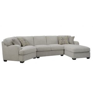 Wallace & Bay - Becker Sectional, with Pillows, Track Arms, Welt Seaming, And Block Feet - WBU9015