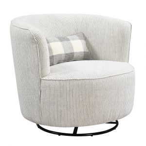 Wallace & Bay - Branch Classic Stripe Swivel Accent Chair with Glider-Rocker, 360 Swivel, And Barrel Back - U510400