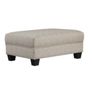 Wallace & Bay - Daugherty Medallion Ottoman with Fixed Cushion And Wood Legs - U510353