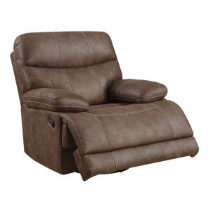 Wallace & Bay - Franklin Hickory Swivel Reclining Glider with Microfiber Upholstery, Swivel Recliner, And Pillow Arms - U510467