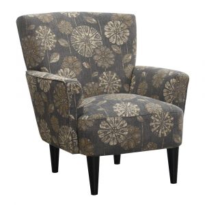 Wallace & Bay - Gilmore Earthy Browns Accent Chair with Fabric Upholstery, Flared Arms, And Welt Trim - U510359
