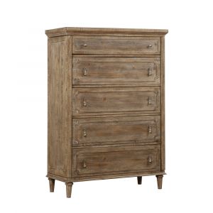 Wallace & Bay - Haynes Limestone Gray Chest with Jewelry Storage, Turned Wood Legs, And Vintage-Look Hardware - B51097